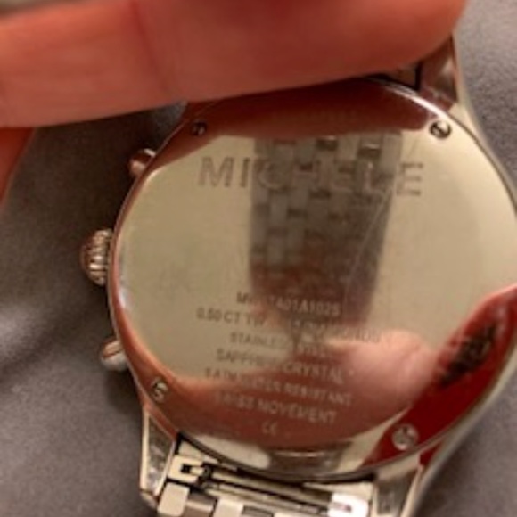 Authentic Michele Jetway Chronograph Diamond Wrist Watch for Women - Picture 7 of 9